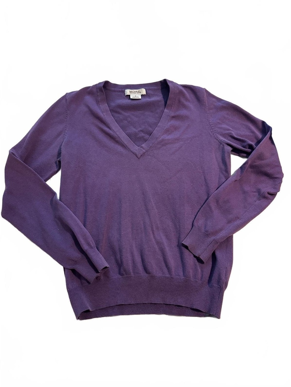 Michael Kors Purple V-Neck Sweater